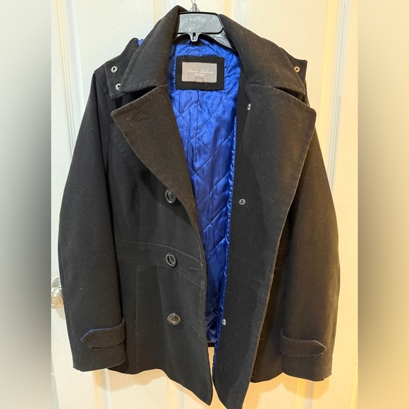 Marvin Richards Black Pea Coat - Picture 1 of 7
